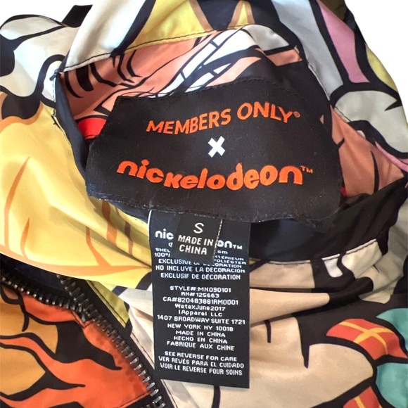Members Only Nickelodeon Reversible Jacket Rugrats Ren & Stimpy Cartoon 2017 S - Picture 5 of 12